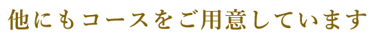 他にもコースをご用意しています